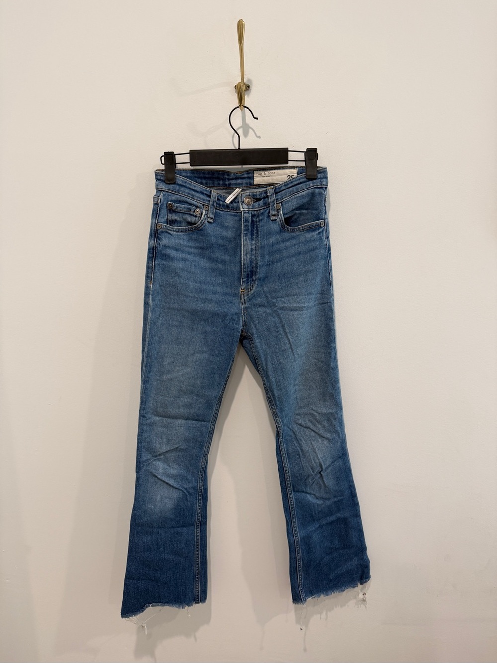 rag & bone Medium Blue Bootcut Jeans